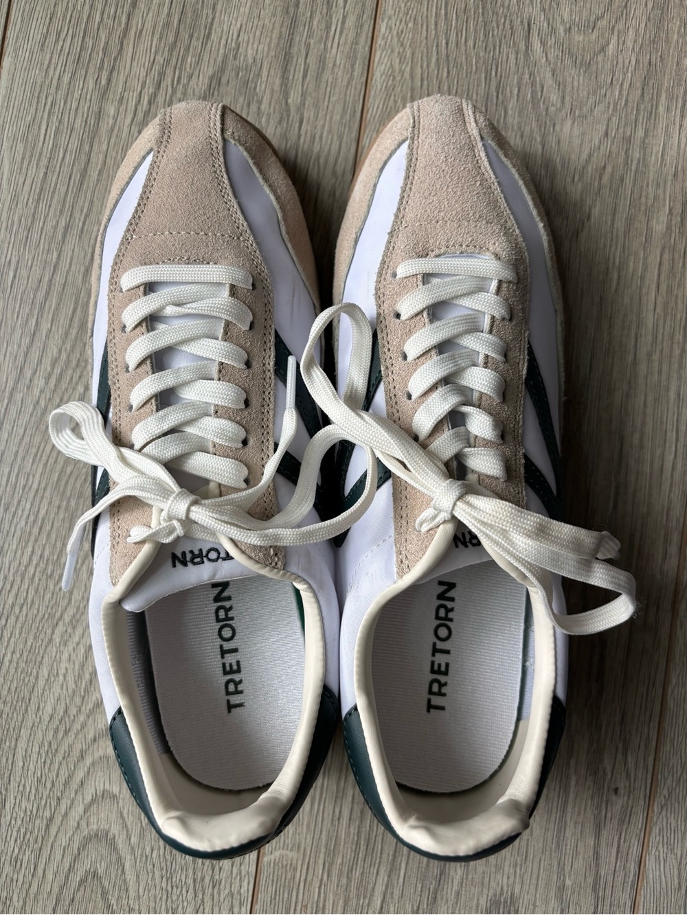 Tretorn Rawlins 2.0 White Navy Green Retro Low Top Sneakers - Women’s 8.5 - Picture 3 of 10